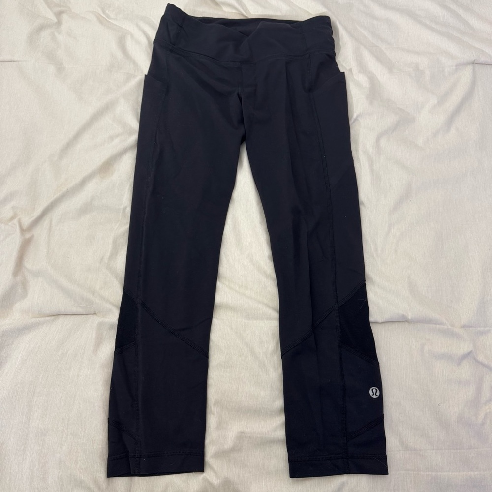Lululemon Pace Rival Tights • Size 4 • Black • Mesh Panels & Pockets • EUC